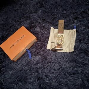 Louis Vuitton Tan and Gold Sneaker Keychain